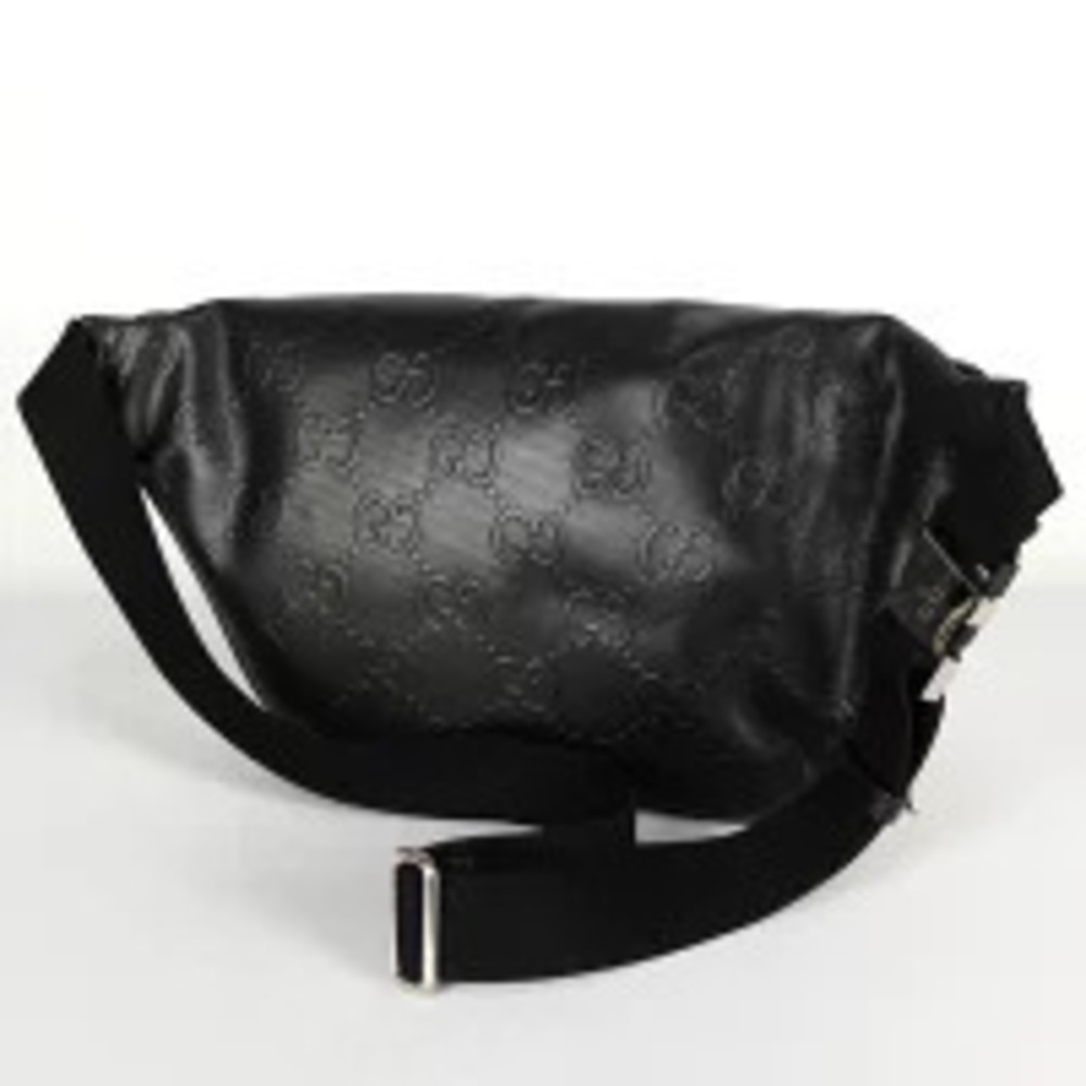 Gucci Belt Body Embossed Bum Bag Crossbody GG Black Belt